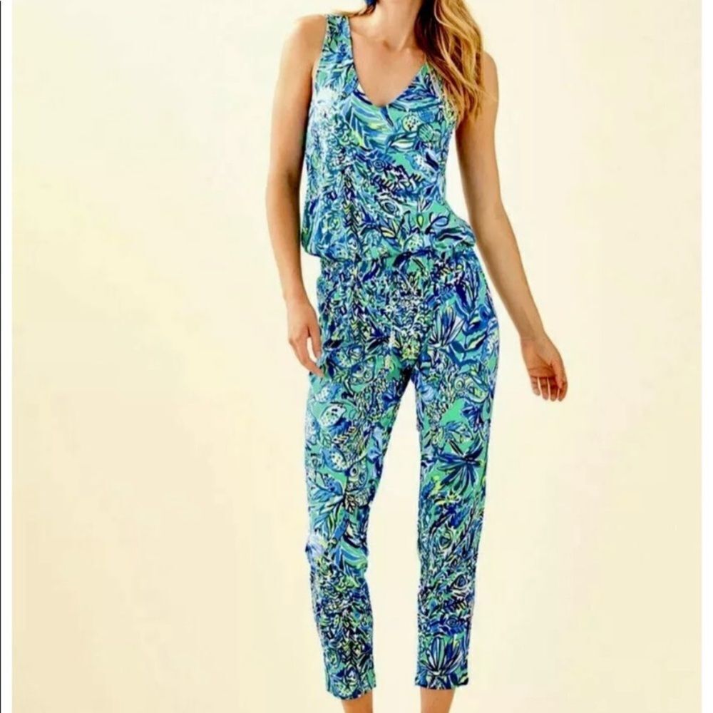 Lilly Pulitzer Paulina Jumpsuit Sneak A Beak Size XS